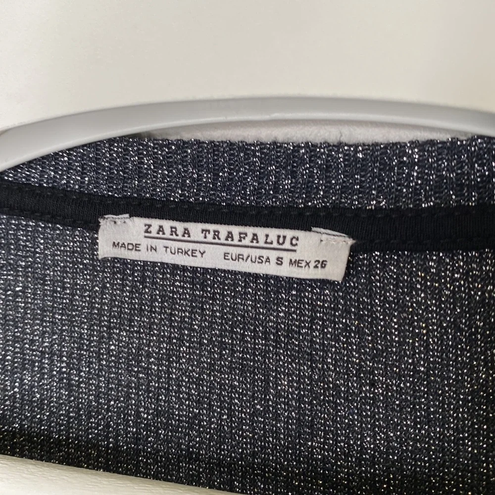 Zara Metallic Thread Ruffled Sweater - Picture 6 of 13